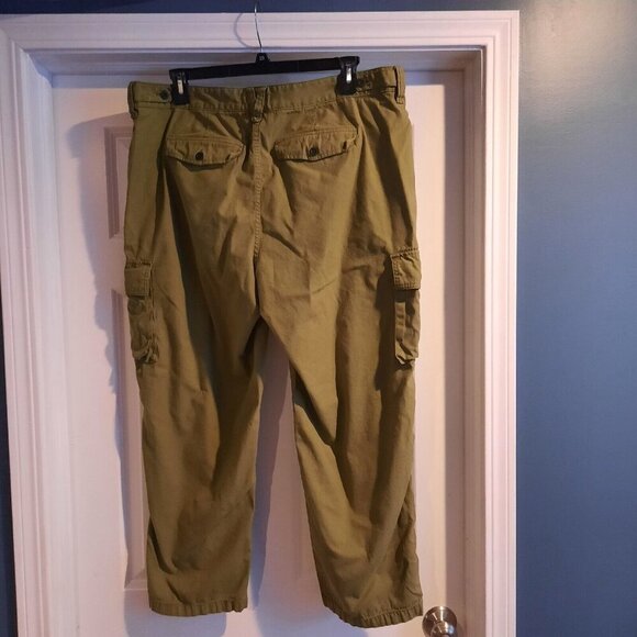 Madewell Cargo Pants Womens 16W Olive Low Slung Slouch Straight Utility Military - Picture 3 of 13